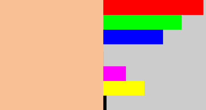 Hex color #f8c295 - pale salmon