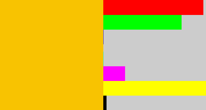 Hex color #f8c301 - goldenrod