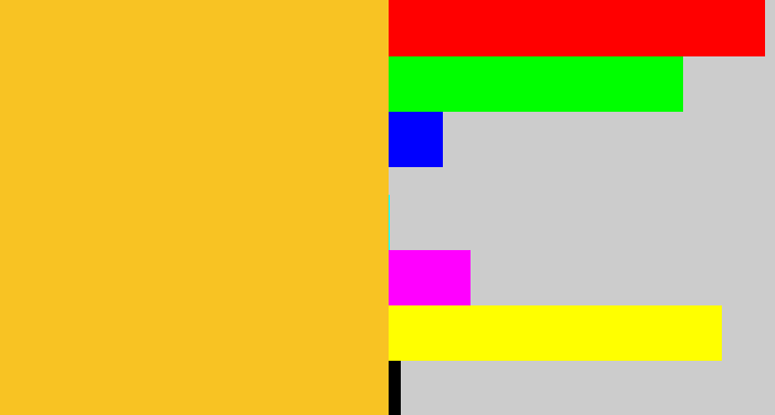 Hex color #f8c323 - golden yellow