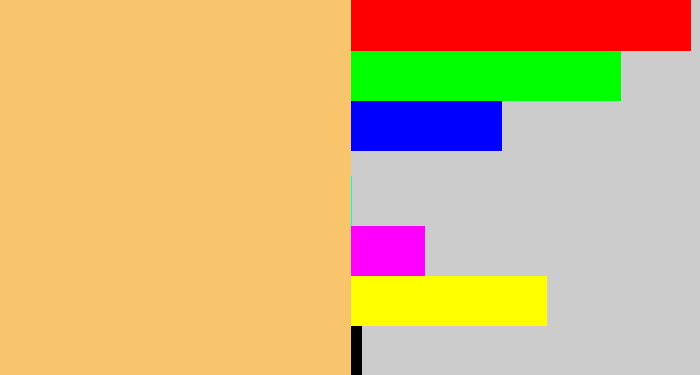 Hex color #f8c56d - light mustard
