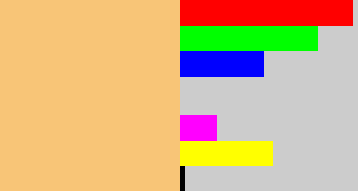 Hex color #f8c577 - sandy