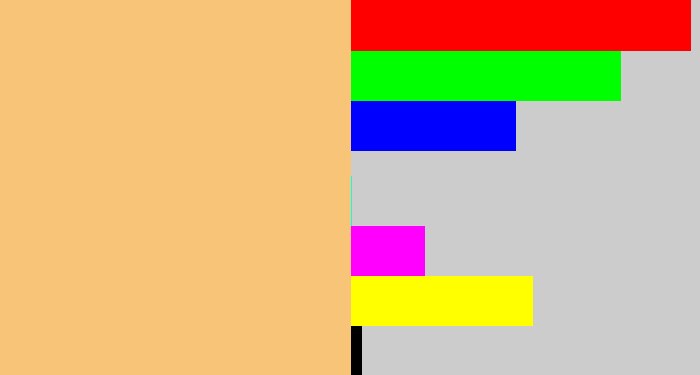 Hex color #f8c578 - sandy