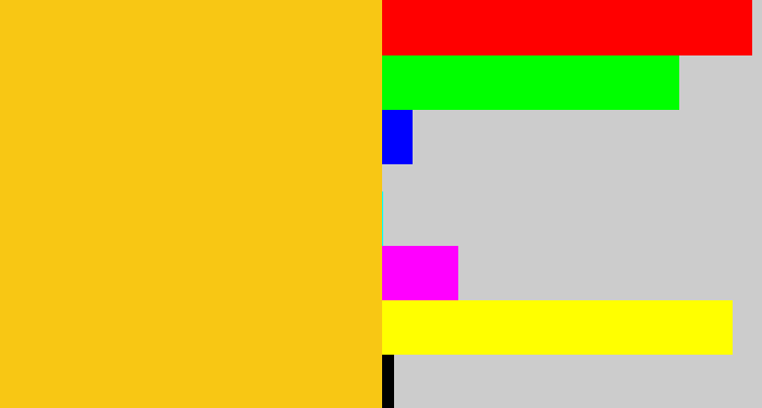 Hex color #f8c714 - golden yellow