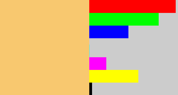 Hex color #f8c86f - light mustard