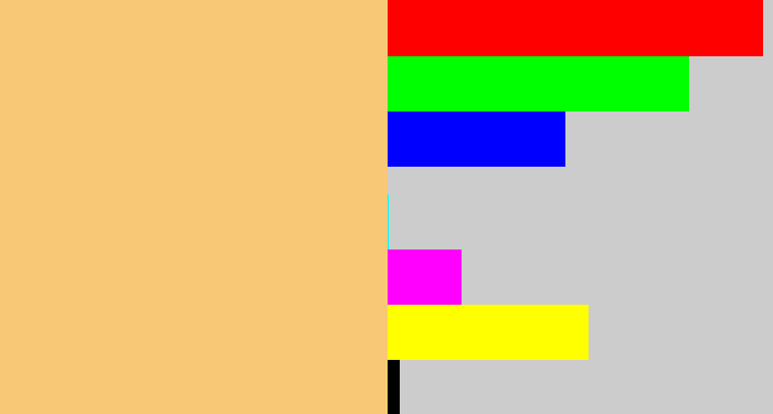Hex color #f8c876 - sandy