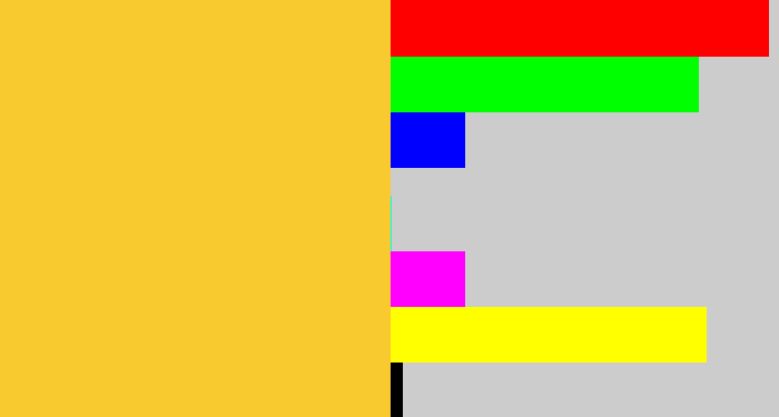 Hex color #f8ca30 - macaroni and cheese
