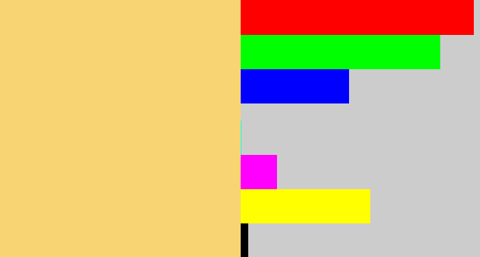 Hex color #f8d472 - sandy