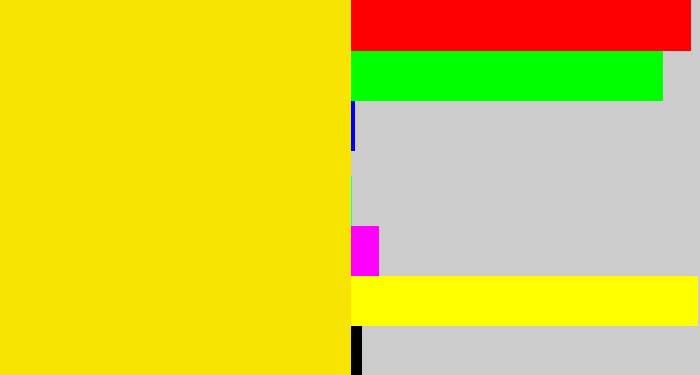 Hex color #f8e403 - dandelion