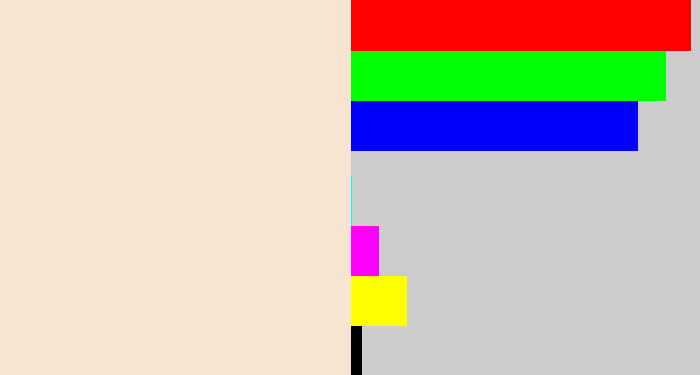 Hex color #f8e5d1 - pale