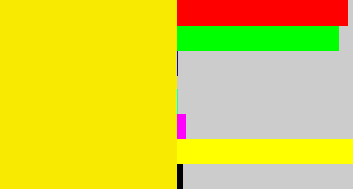 Hex color #f8eb01 - dandelion