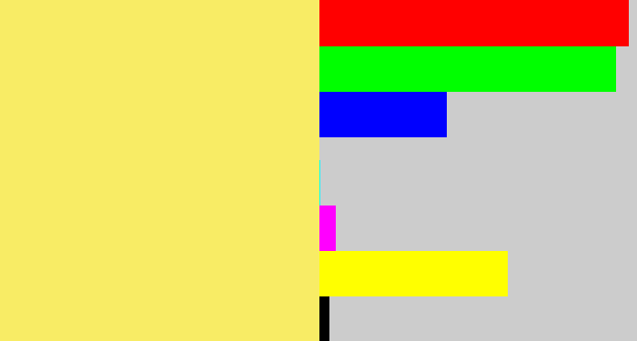 Hex color #f8ec65 - yellowish