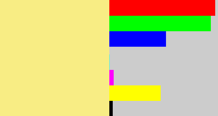 Hex color #f8ed84 - straw