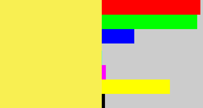 Hex color #f8ef52 - banana yellow