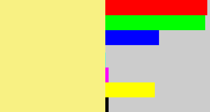 Hex color #f8f183 - manilla