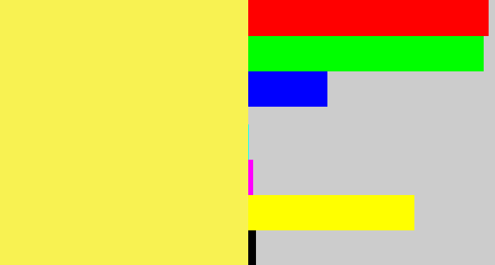 Hex color #f8f252 - lemon