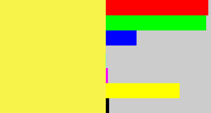 Hex color #f8f34b - banana yellow