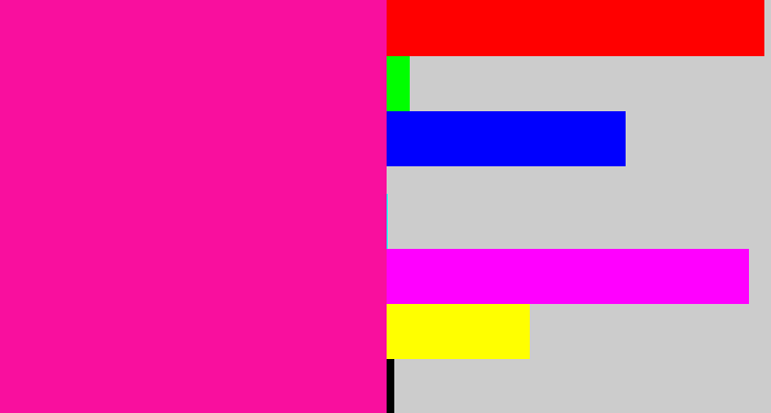 Hex color #f90f9e - shocking pink