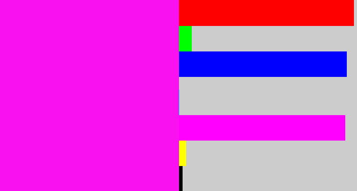 Hex color #f911f0 - bright magenta