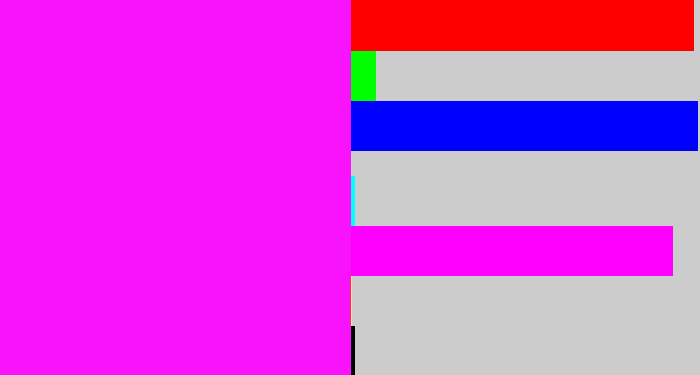 Hex color #f913fc - bright magenta