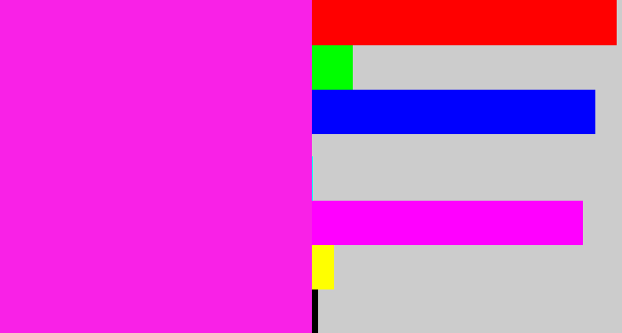 Hex color #f921e7 - pink/purple