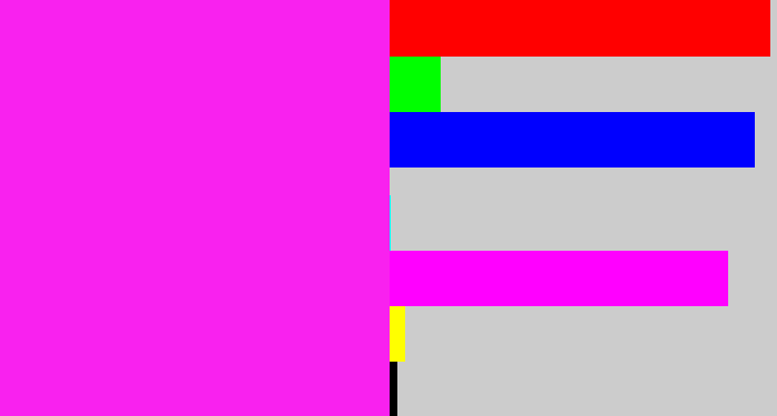Hex color #f921ef - pink/purple