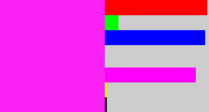 Hex color #f921f4 - pink/purple