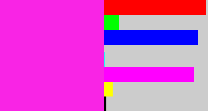 Hex color #f924e5 - pink/purple