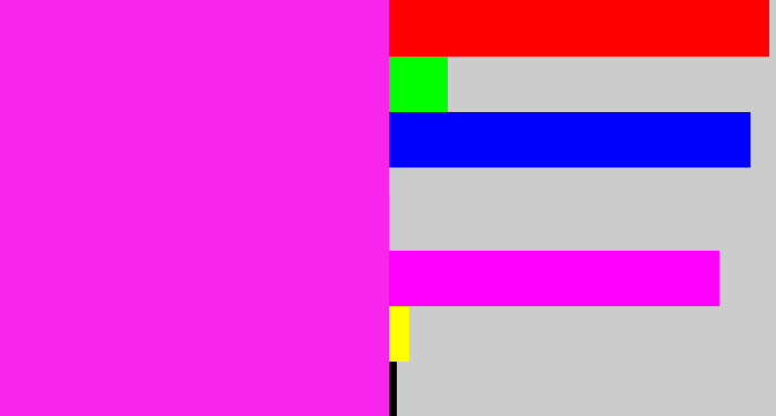 Hex color #f925ec - pink/purple