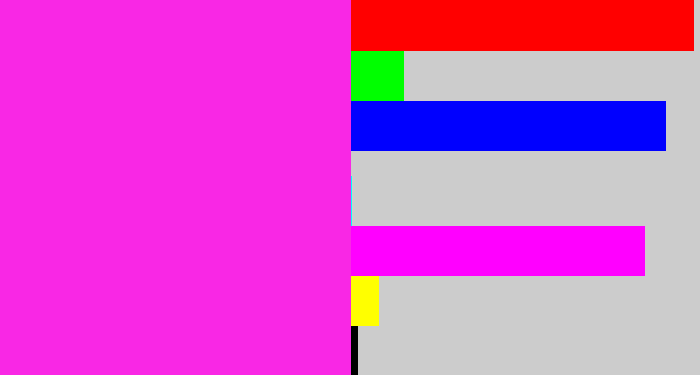 Hex color #f927e5 - pink/purple