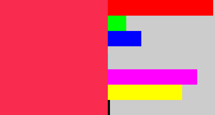 Hex color #f92b4e - red pink