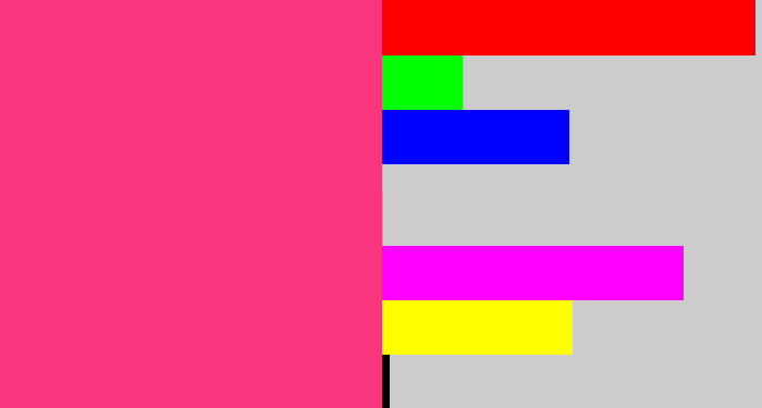 Hex color #f9357d - warm pink