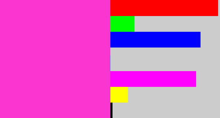 Hex color #f937d0 - purple pink