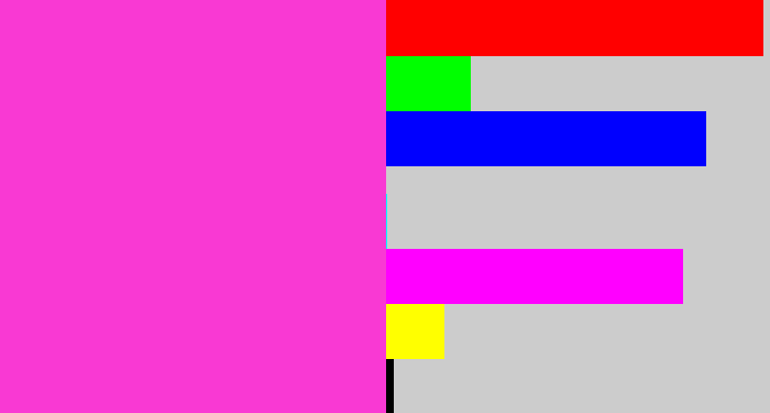 Hex color #f939d3 - purple pink
