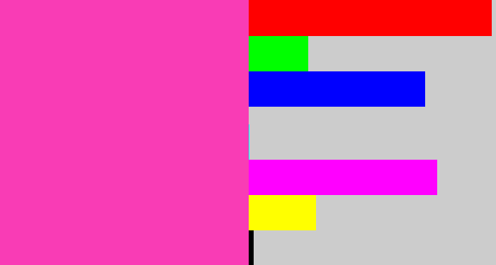 Hex color #f93cb5 - barbie pink