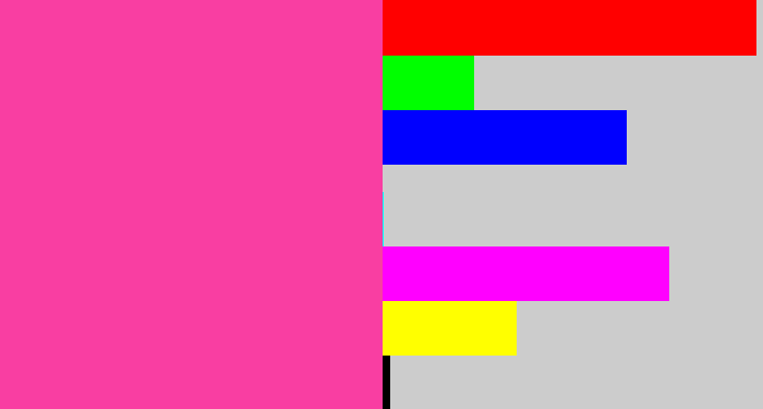 Hex color #f93ea2 - barbie pink