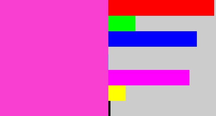Hex color #f93fd2 - purple pink