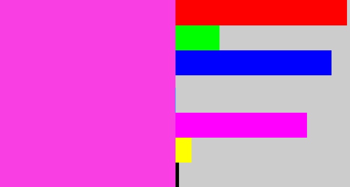 Hex color #f93fe3 - purple pink