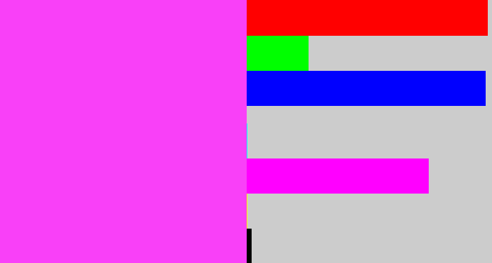Hex color #f940f8 - light magenta