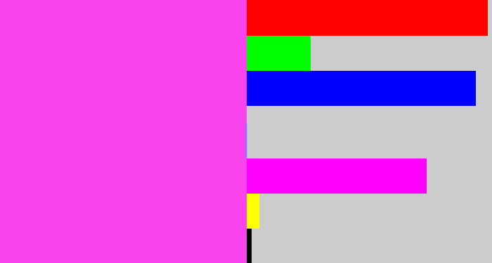 Hex color #f943ed - light magenta