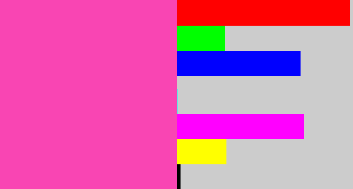 Hex color #f945b3 - barbie pink