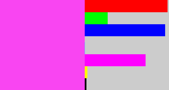 Hex color #f945f2 - light magenta