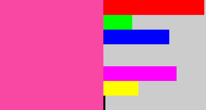 Hex color #f947a4 - barbie pink