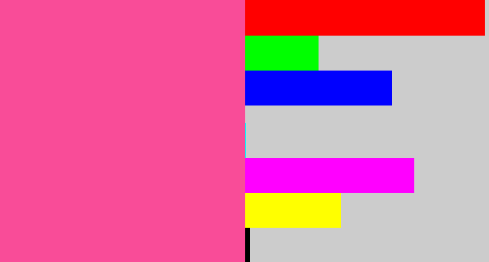 Hex color #f94c98 - barbie pink