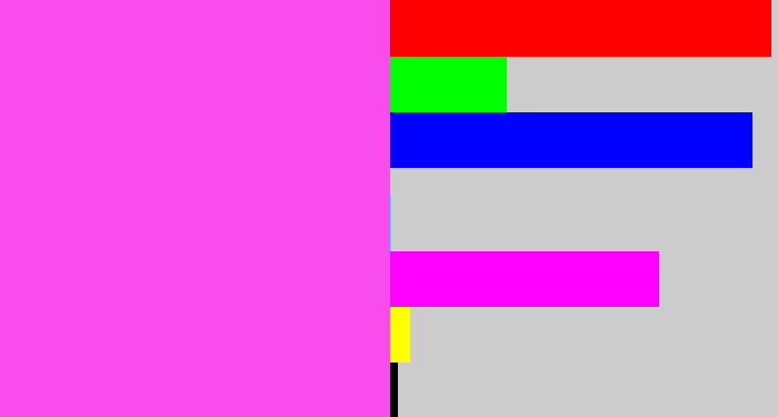 Hex color #f94ced - light magenta