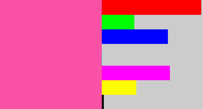 Hex color #f951a5 - barbie pink