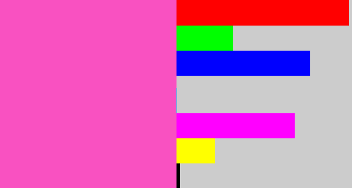 Hex color #f951c1 - purpleish pink