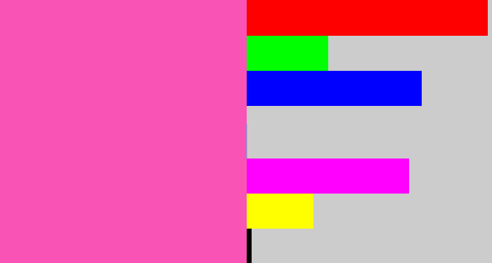 Hex color #f954b5 - barbie pink