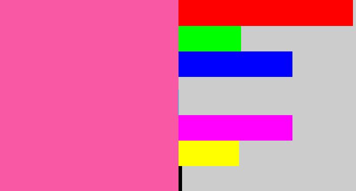 Hex color #f959a4 - medium pink