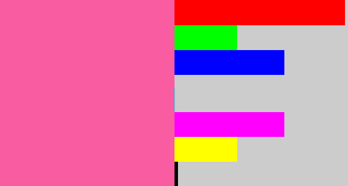 Hex color #f95ca0 - medium pink