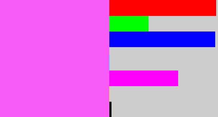 Hex color #f95cf8 - light magenta